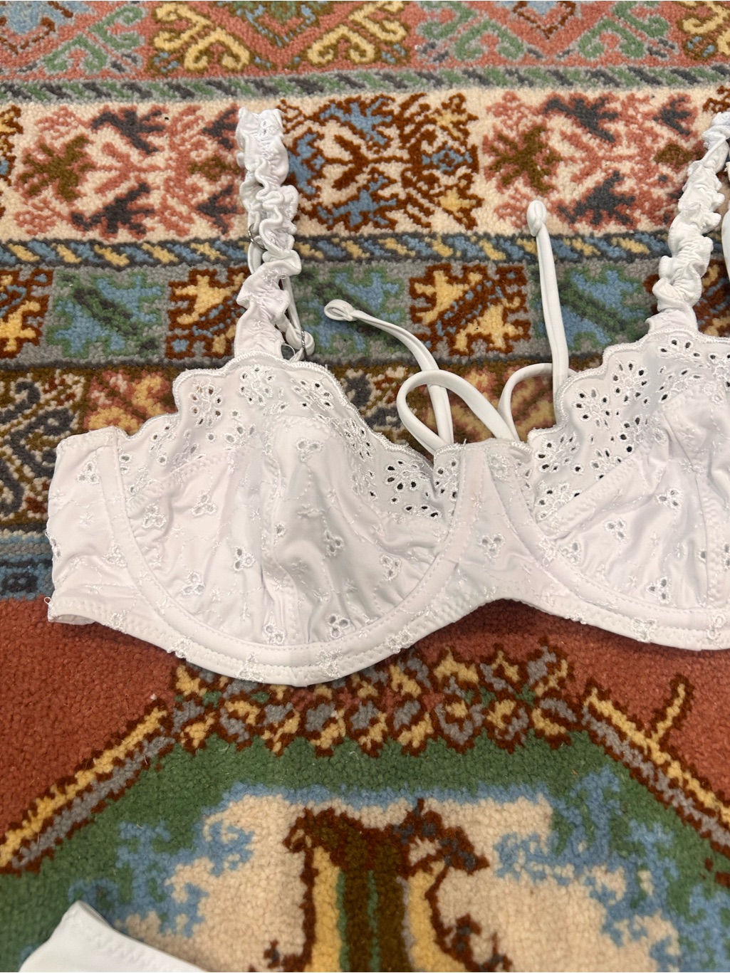 Frankie’s Bikinis White Eyelet Bikini Set — image 3 of 4